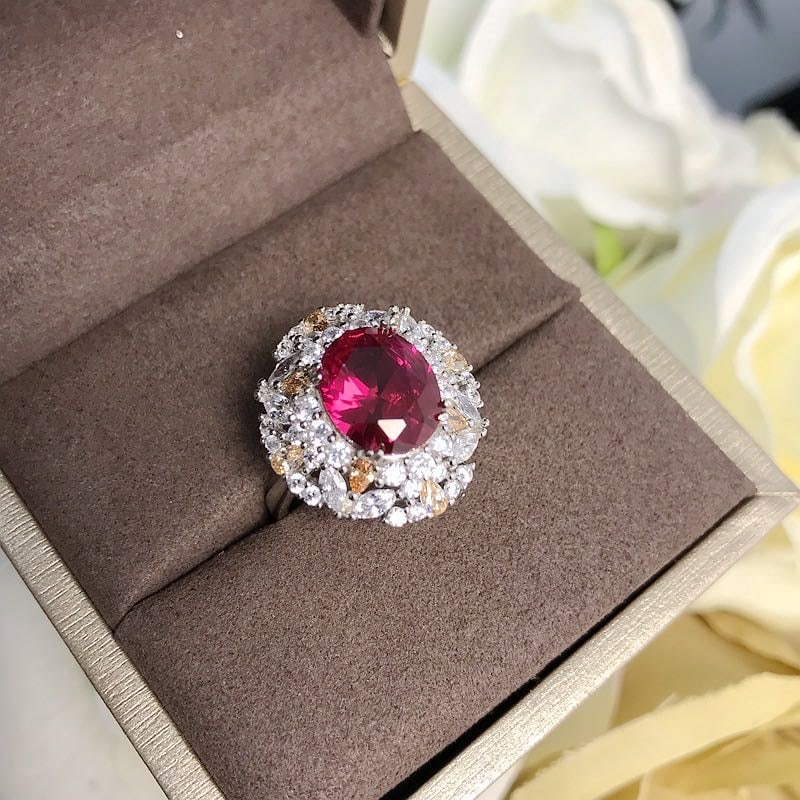 925 Silver Ruby Ring - 5