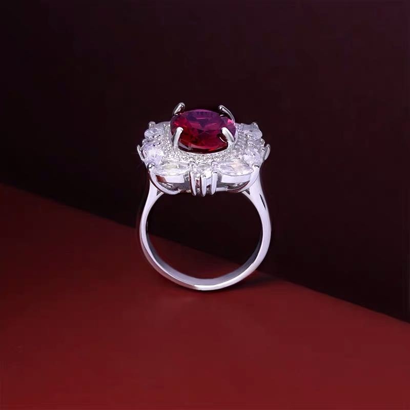 925 Silver Ruby Ring - 4