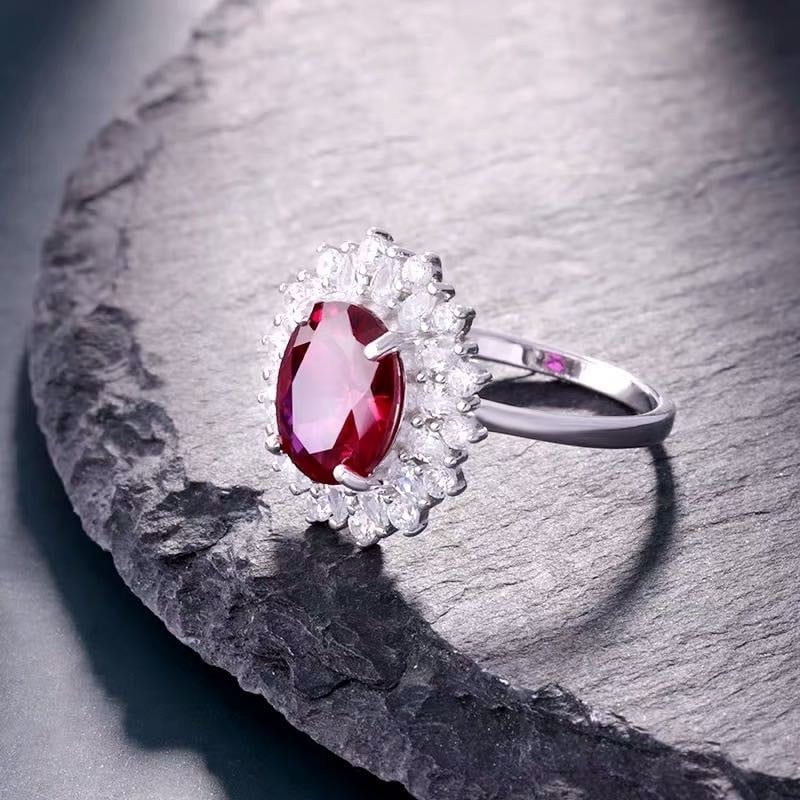 925 Silver Ruby Ring - 4
