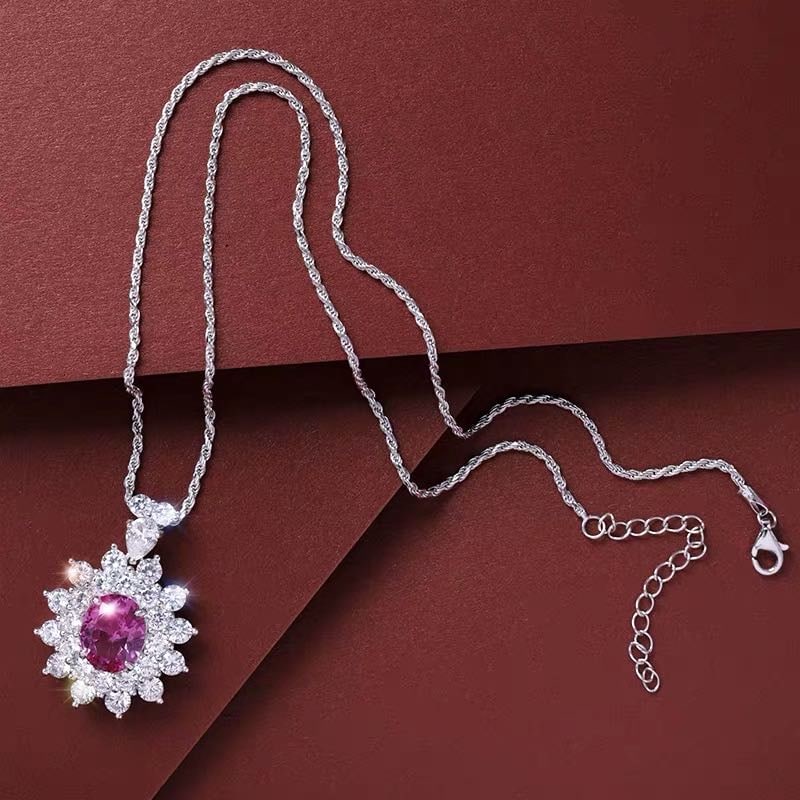 925 Silver Ruby Necklace - 3