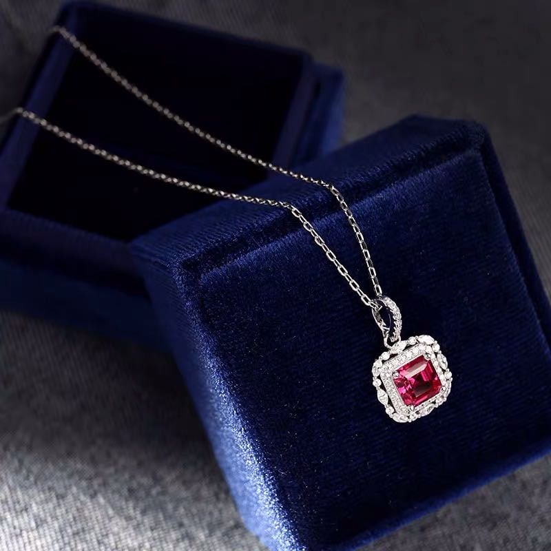 925 Silver Ruby Necklace - 2