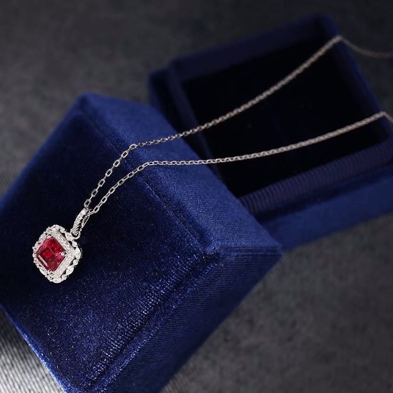 925 Silver Ruby Necklace - 3