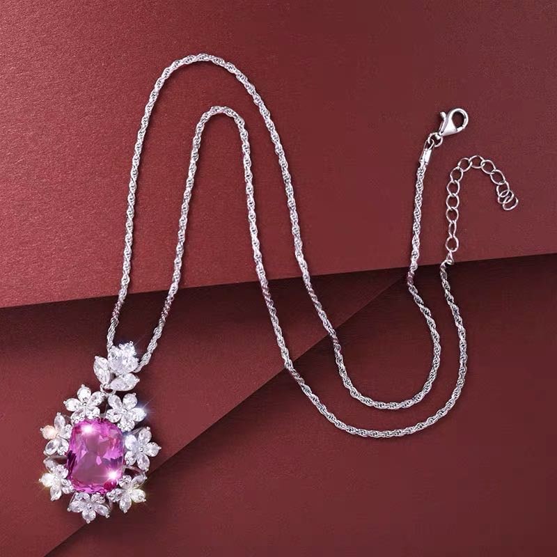 925 Silver Ruby Necklace - 3