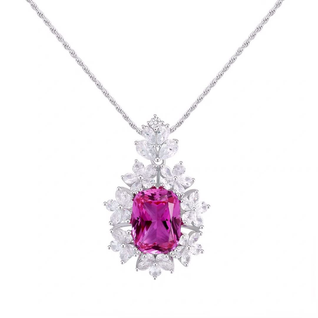 925 Silver Ruby Necklace - 5