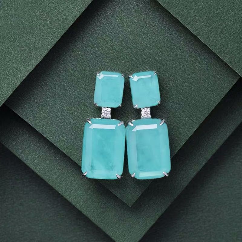 925 Silver Paraiba Earrings (1 of 4)
