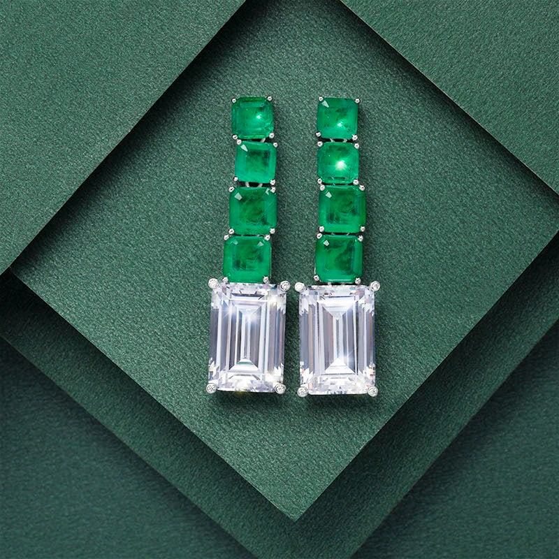 925 Silver Emerald Earrings (1 of 5)