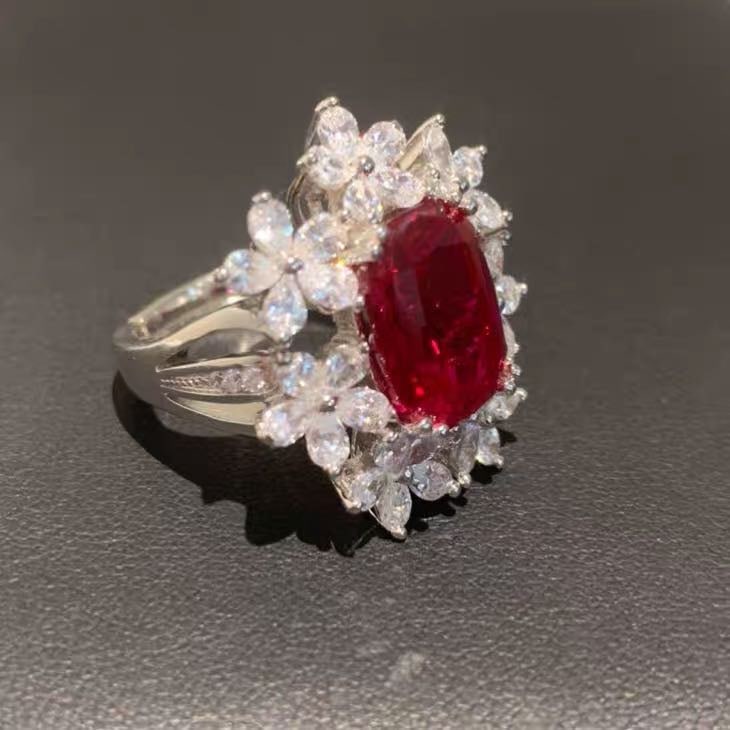 925 Silver 5ct Ruby Ring - 2