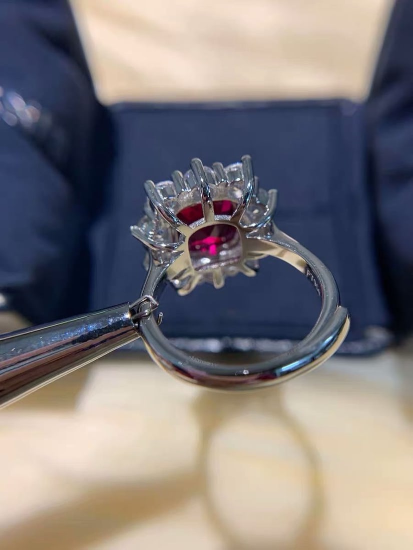925 Silver 3ct Ruby Ring - 2