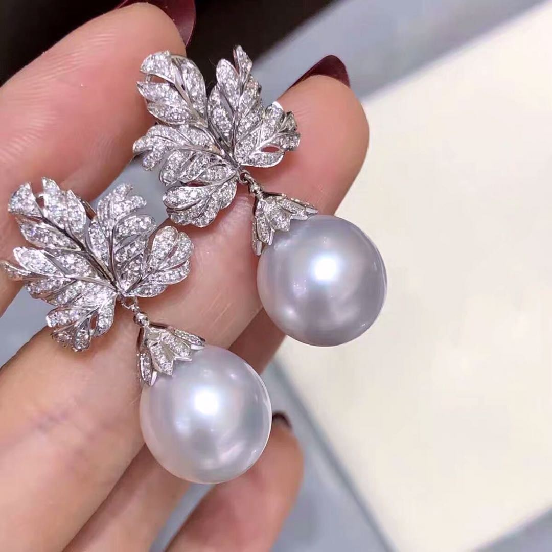 Australian White Pearl 925 Silver Earrings (1 of 3)