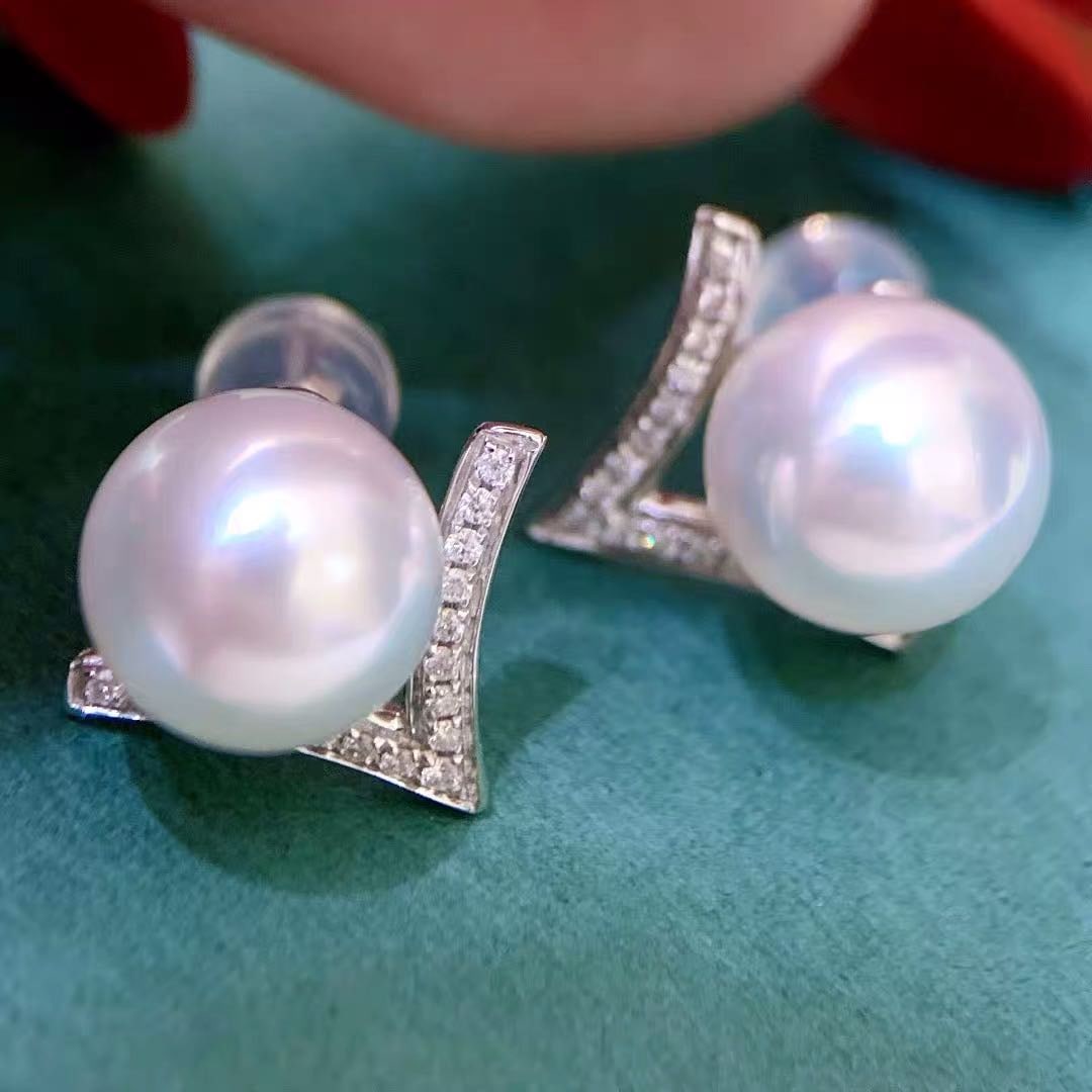 Australian White Pearl 925 Silver Earrings (1 of 3)