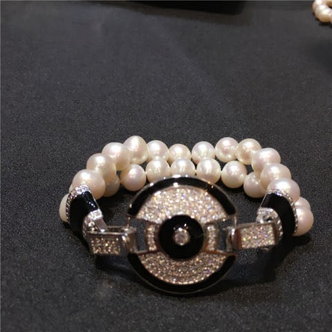 Natural Pearl 925 Silver Bracelet (1 of 3)