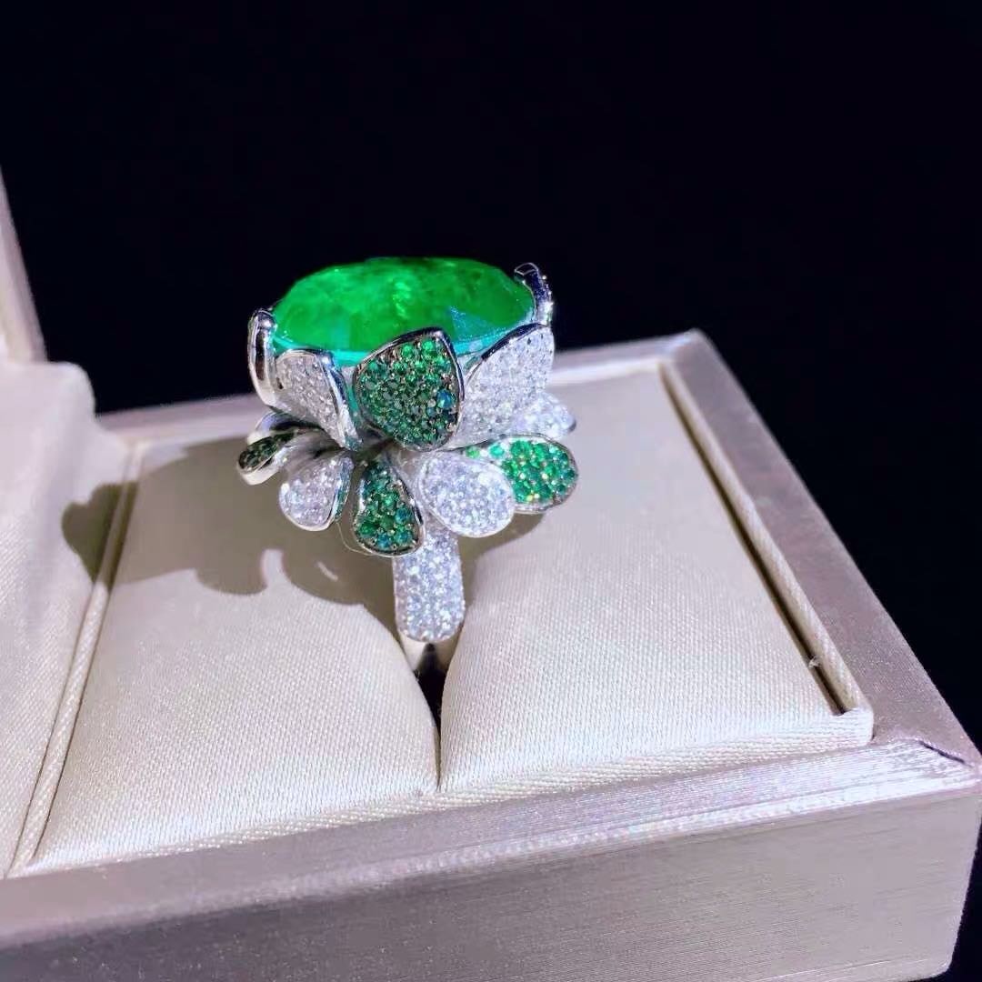 925 Silver Emerald Ring - 3