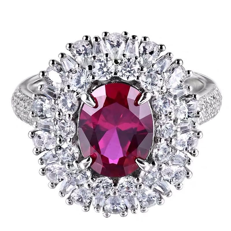 925 Silver 2ct Ruby Ring - 4