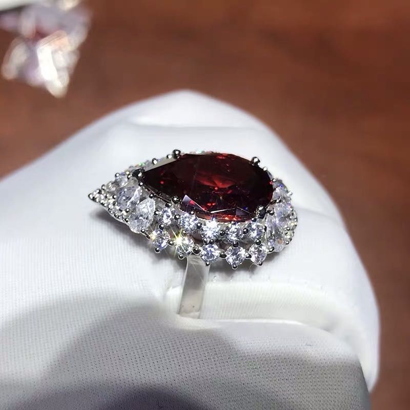 925 Silver 8ct Ruby Ring - 4