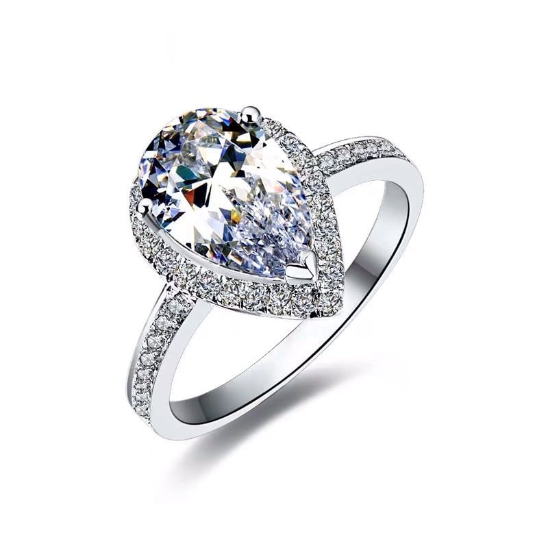 925 Silver 3ct Gem Ring: 925 Silver 3ct Gem Ring ****** Metal: 925 Silver / Main Stone: Moissanite / Carat Total Weight: 3