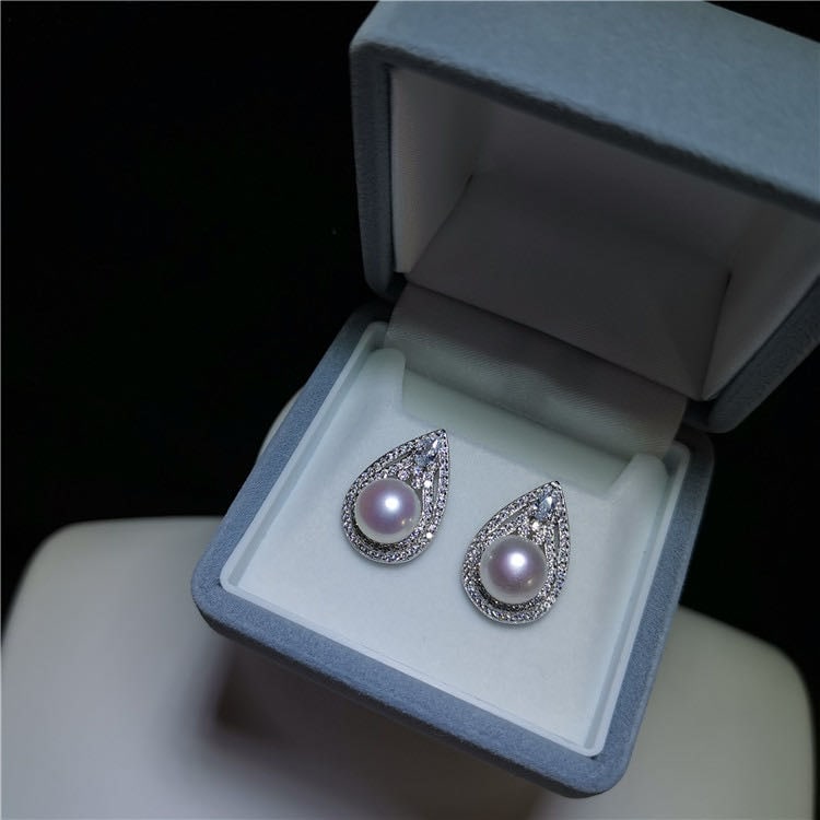 Natural Pearl 925 Silver Earrings (1 of 5)