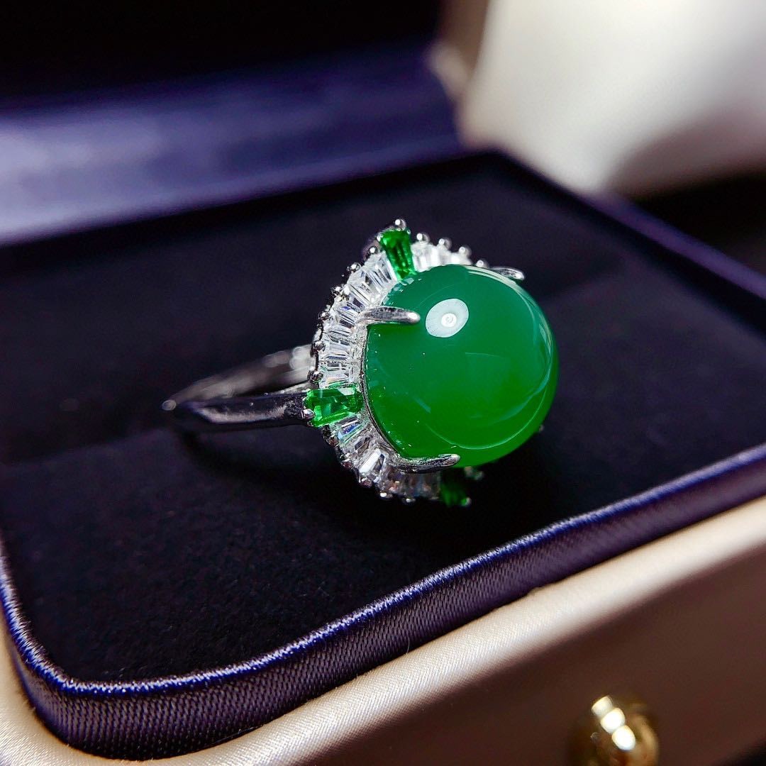 925 Silver Jade Ring - 3