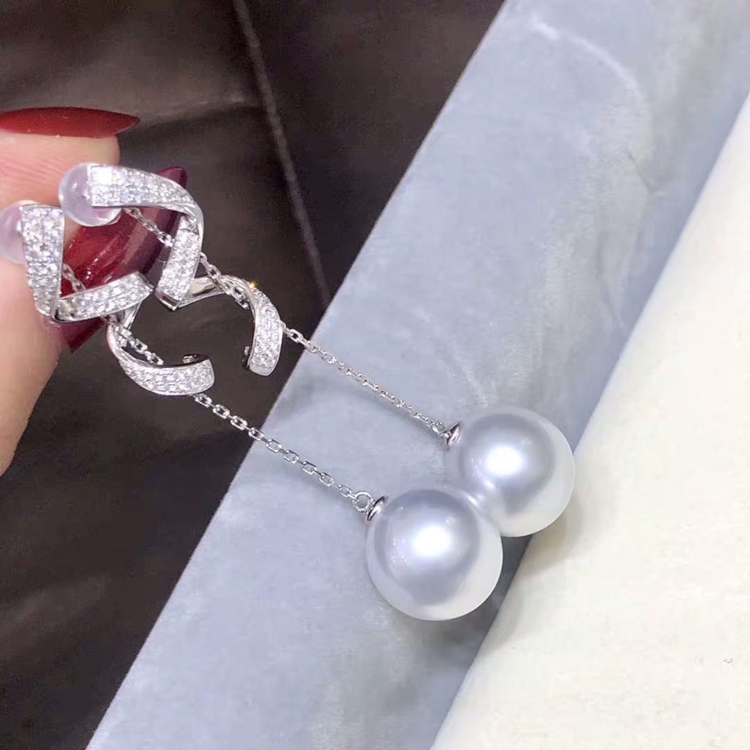 Australian White Pearl 925 Silver Earrings (1 of 3)