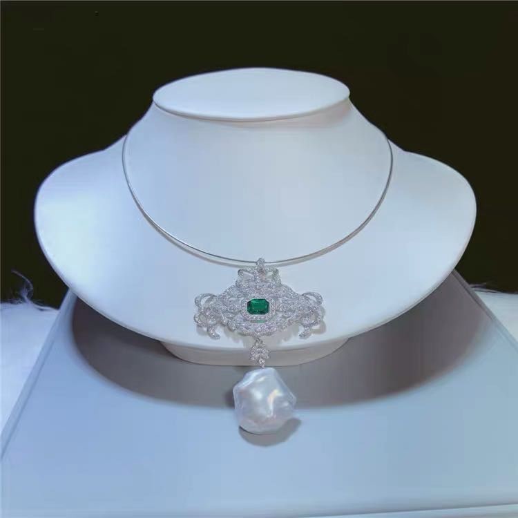 Natural Baroque Irregular Pearl 925 Silver Pendant (1 of 4)