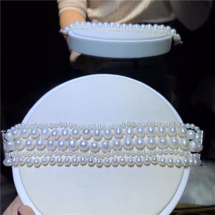 Natural Pearl 925 Silver Bracelet (1 of 3)