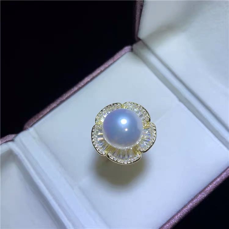 Natural Edison Pearl 925 Silver Ring (1 of 6)