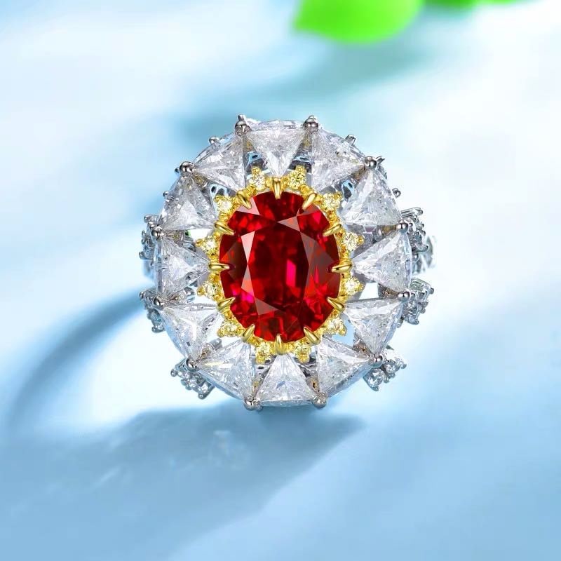 925 Silver 3ct Ruby Ring: 925 Silver 3ct Ruby Ring ****** Metal: 925 Silver / Main Stone: Ruby / Color: Red / Carat Weight: 3 / Main Stone Size: 8*10mm / Size: 12*14mm