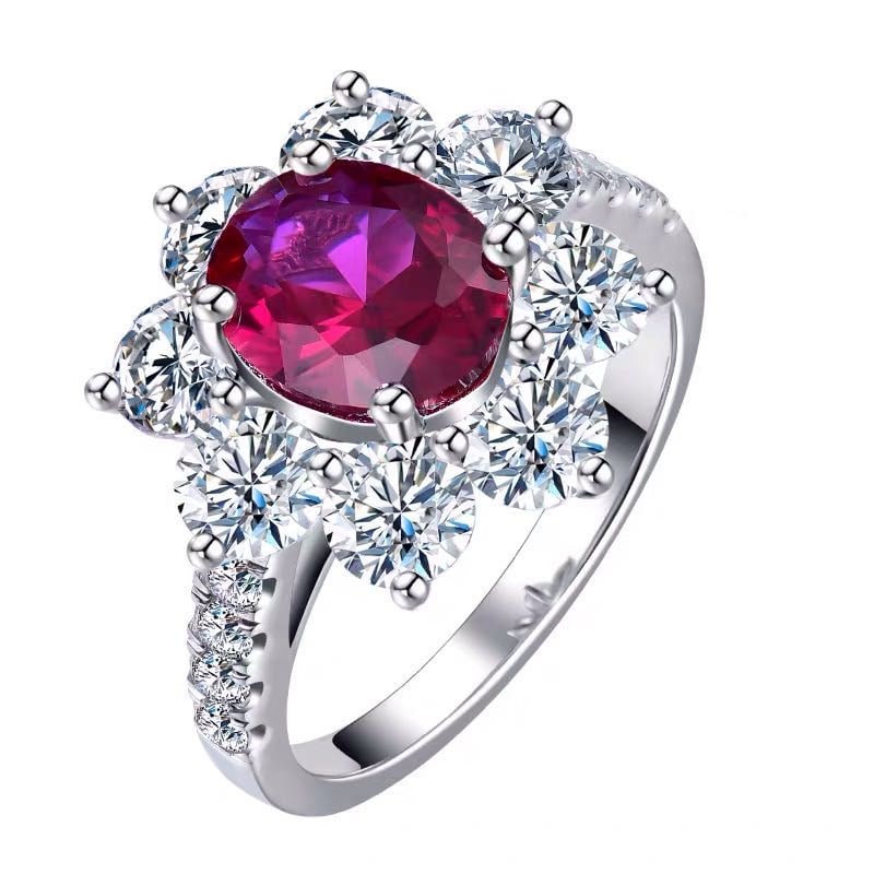 925 Silver 1.5ct Ruby Ring - 4