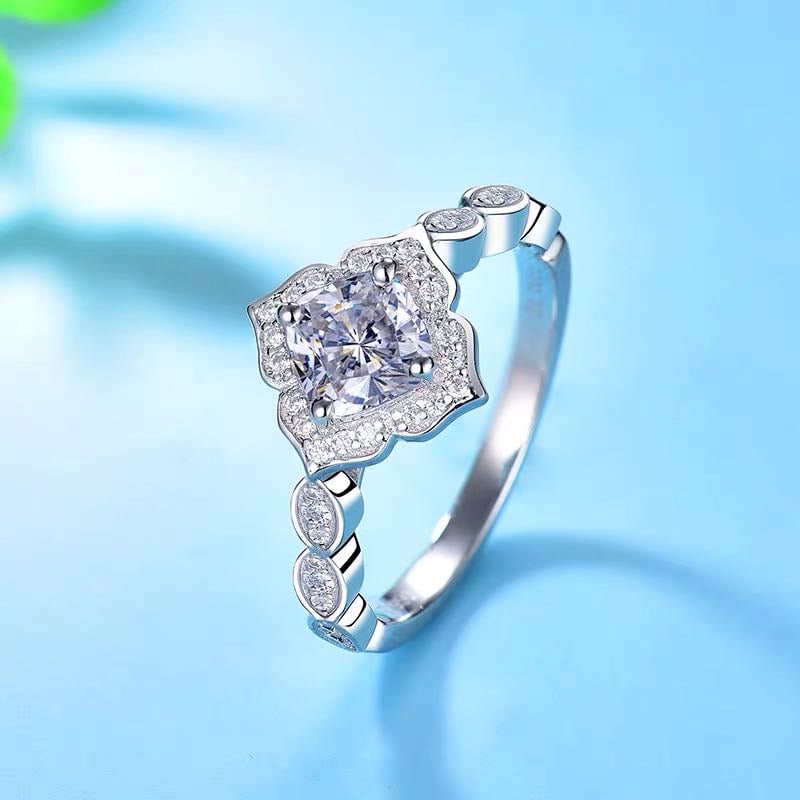 925 Silver 1ct Gem Ring - 2