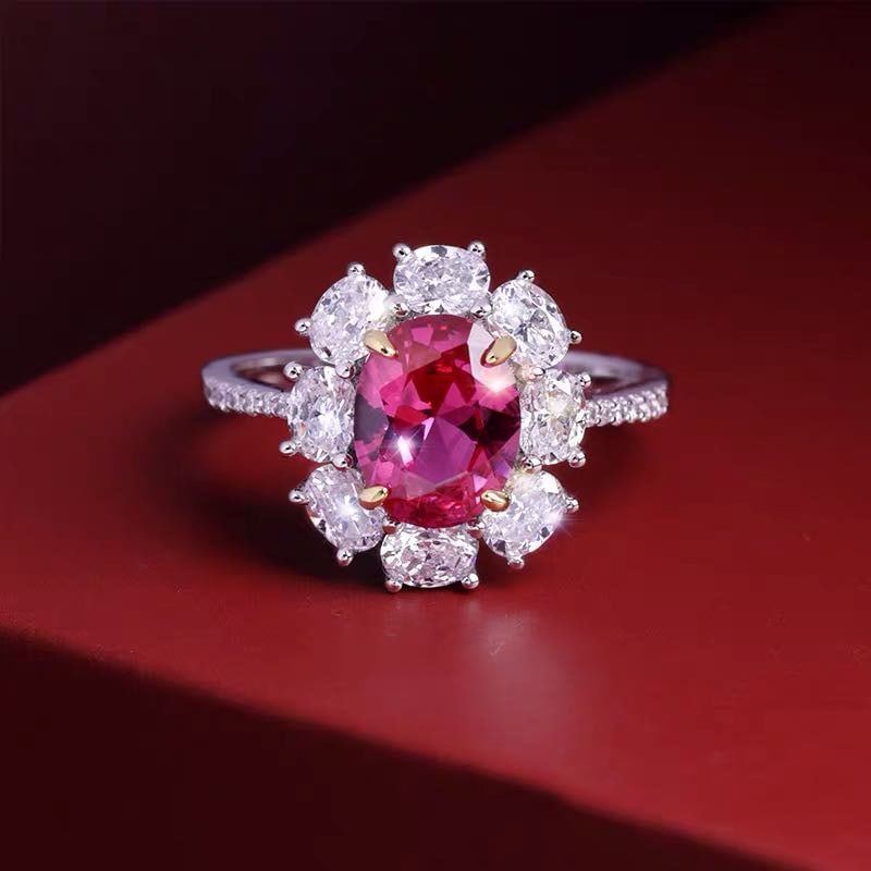 925 Silver Ruby Ring: 925 Silver Ruby Ring ****** Metal: 925 Silver / Main Stone: Ruby / Color: Red / Size: 12*14mm / Diameter 17mm