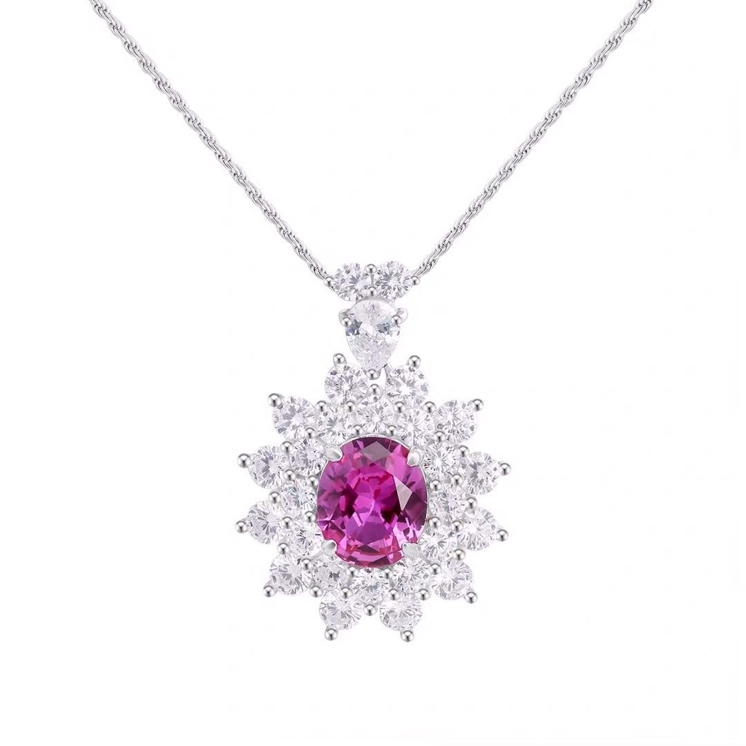 925 Silver Ruby Necklace - 4