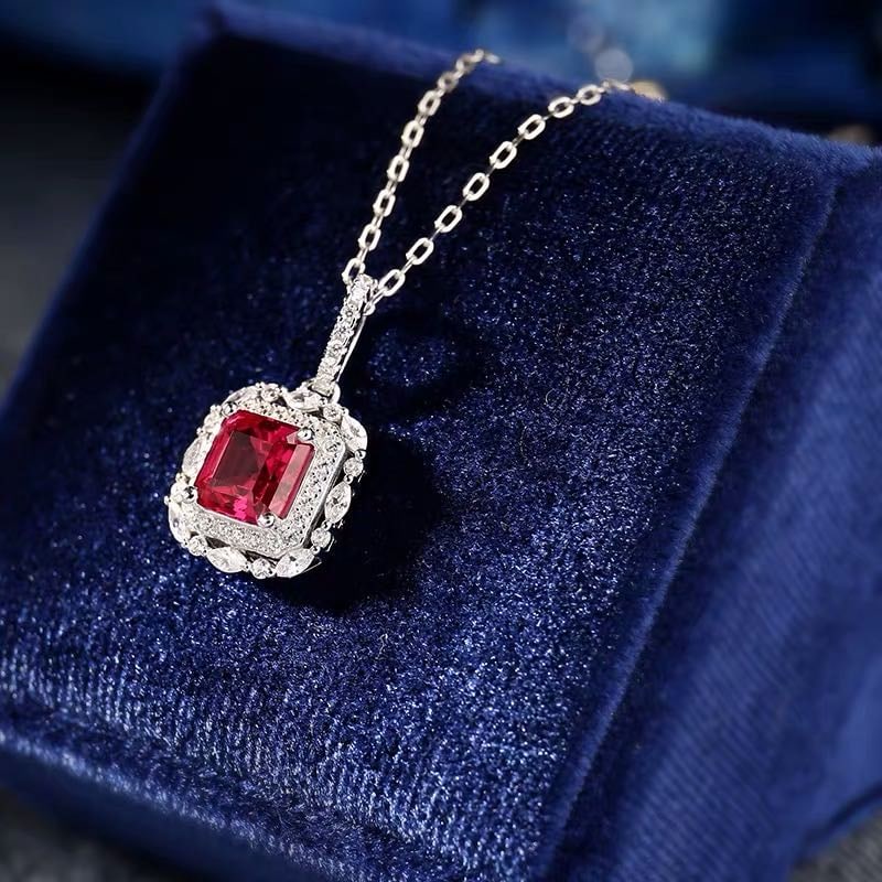 925 Silver Ruby Necklace (1 of 4)