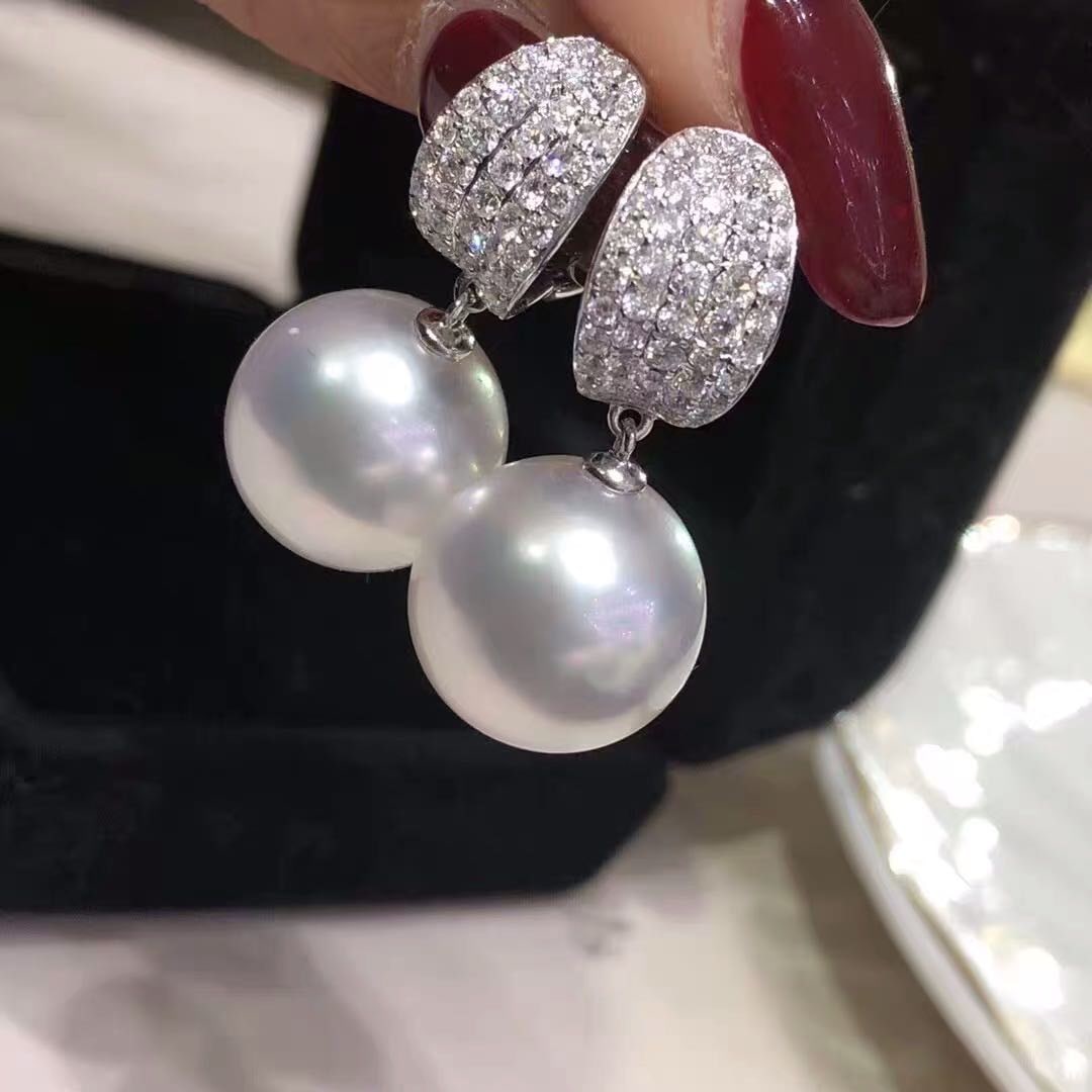 Australian White Pearl 925 Silver Earrings (1 of 3)