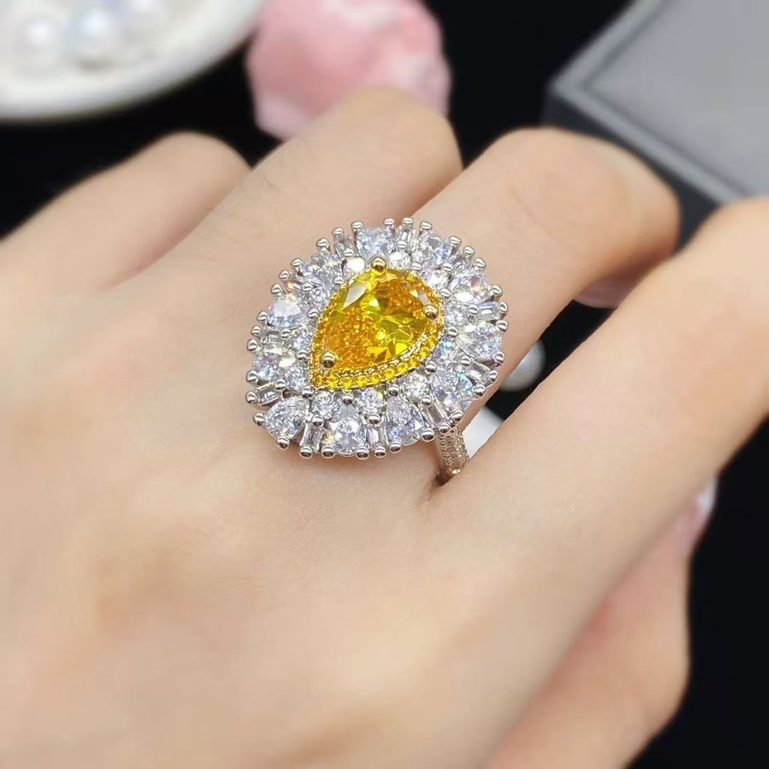 Yellow Gemstone Ring - 3