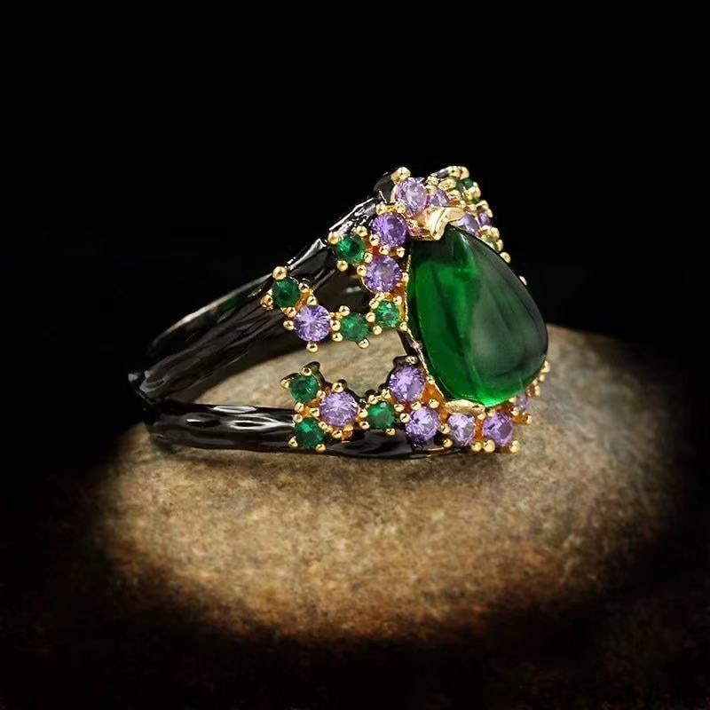 Green Gemstone Ring - 4