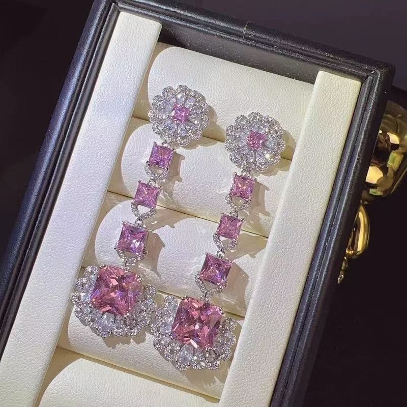 Pink Gemstone Earring: Pink Gemstone Earring