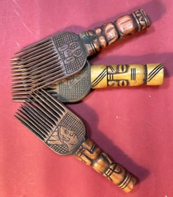 Bone Handle Combs Set of 3