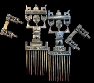 Decorative Wooden Comb Set of 2