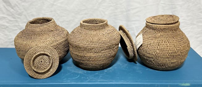 Set of 3 Handmade Baskets