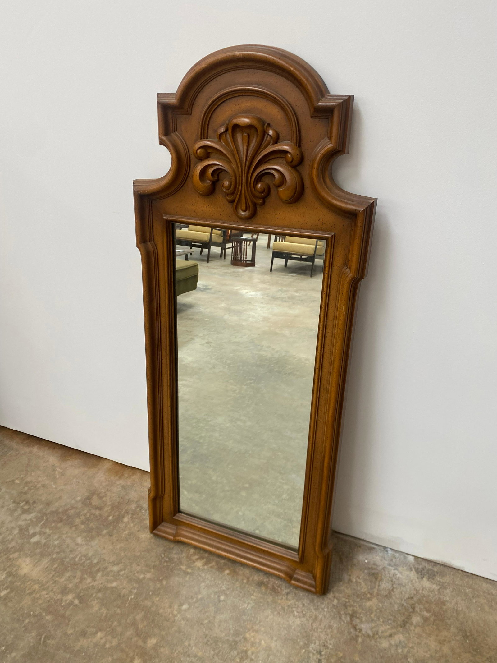 Tall Vintage Ornate Mirror: Circa 1970's. Identical one is available in Lot 87. Does not come with hanging wire.
