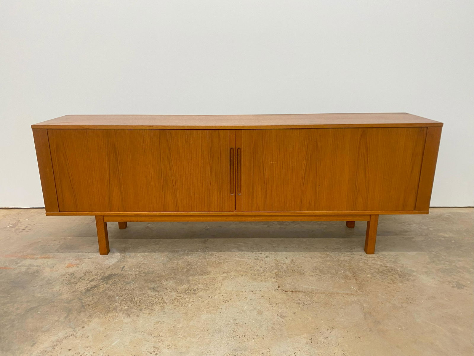 Danish Teak Tambour Door Credenza (1 of 7)