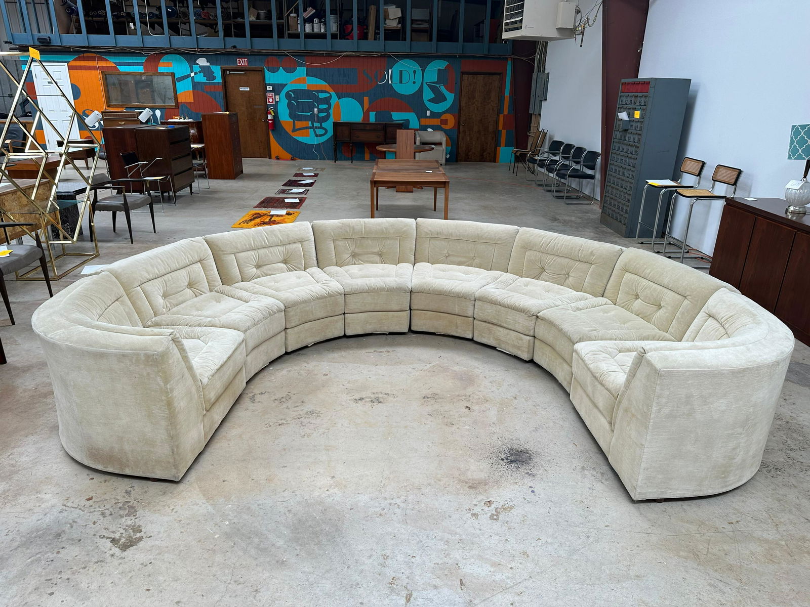 Vintage Curved Modular Sofa (1 of 8)