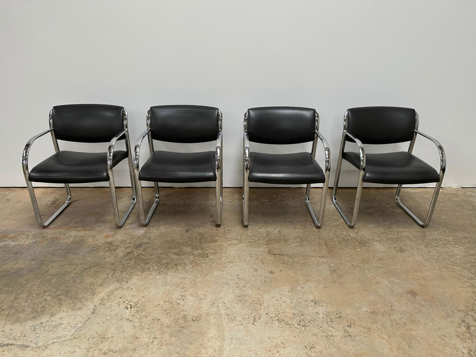 Set of 4 Chrome Chairs (1 of 7)