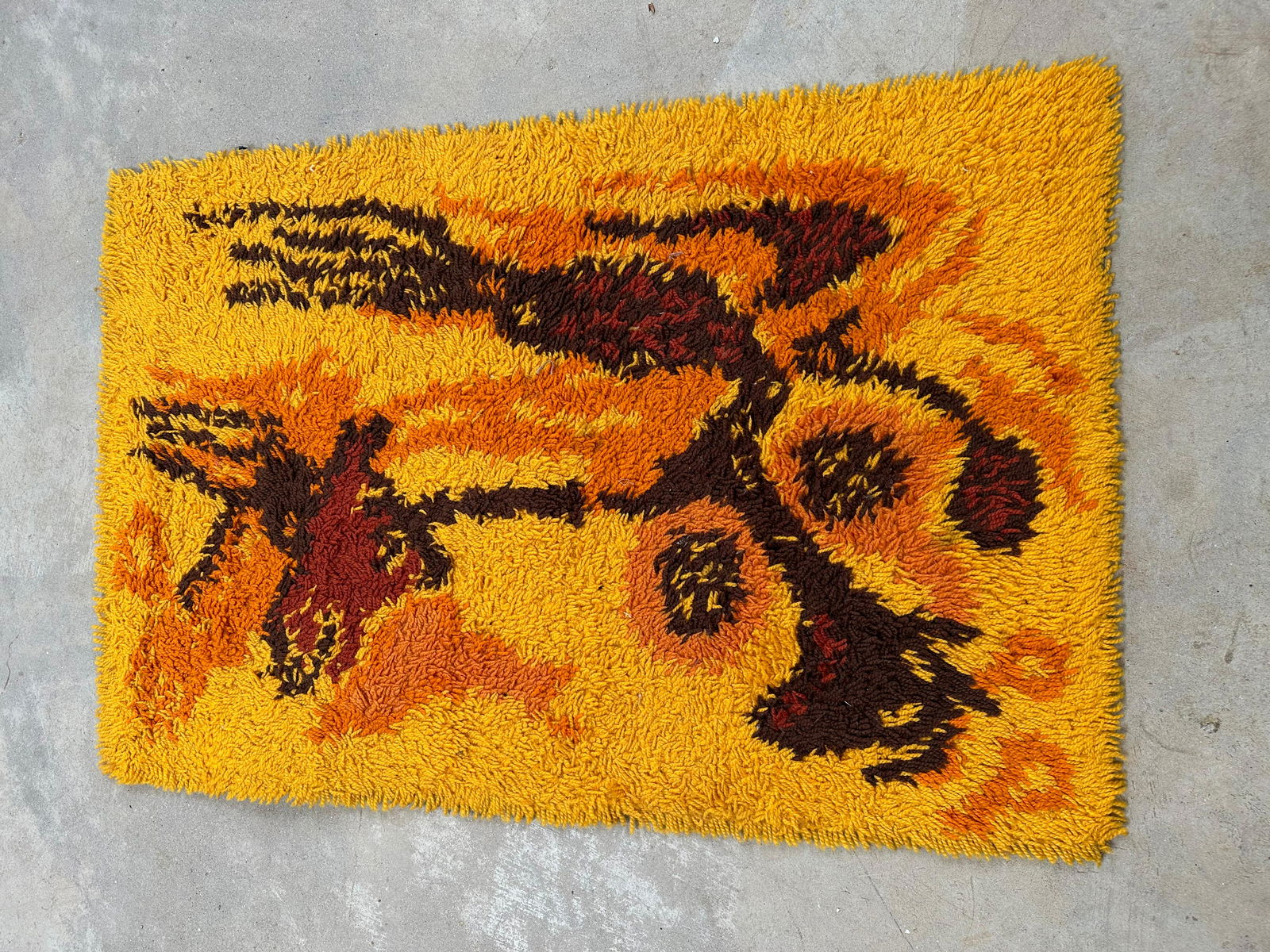 Orange Rya Rug (1 of 3)