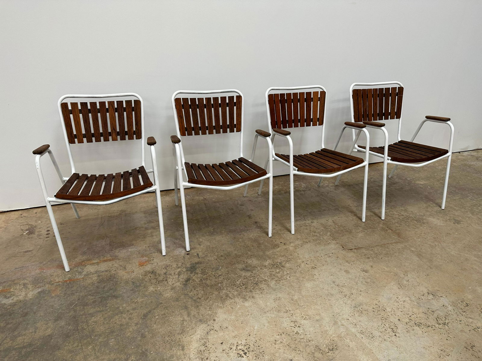 4 Danish Teak Patio Chairs (1 of 6)
