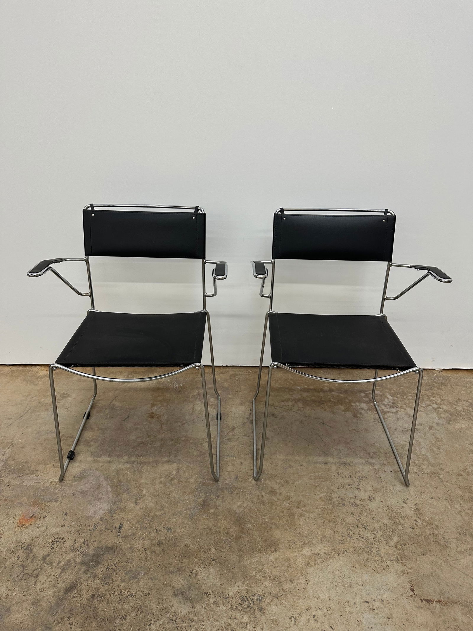Giandomenico Belotti Stackable Leather Chairs (1 of 6)