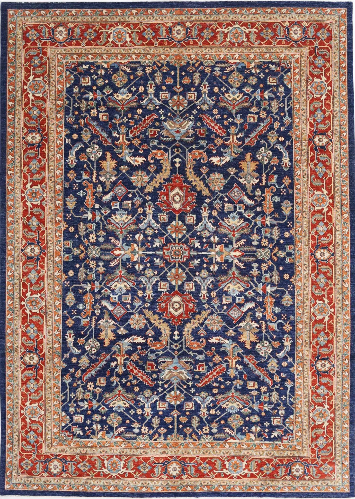 Hand Knotted Heriz Wool Rug - 9'11'' x 13'11'' (1 of 3)