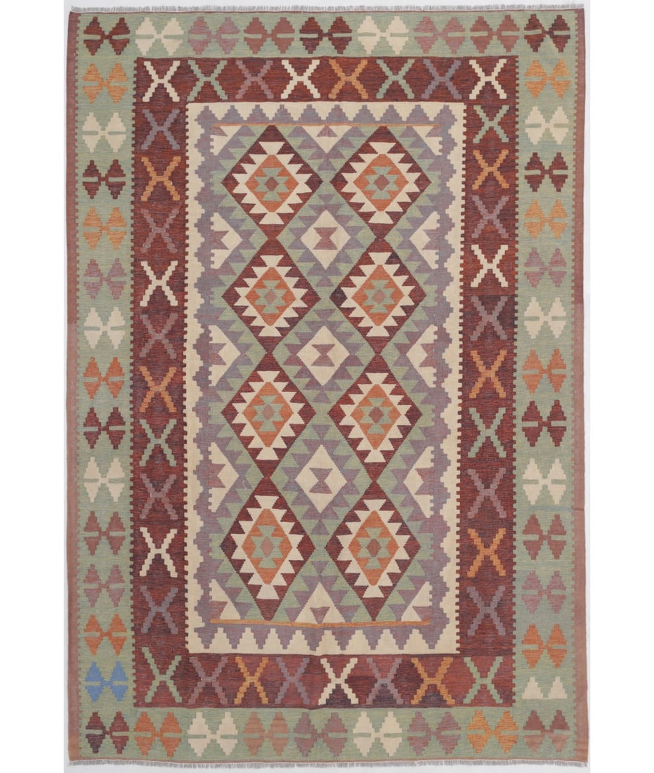 Hand Woven Reversible flat weave Kilim Wool rug- 5' 9" X 8' 10" (1 of 1)