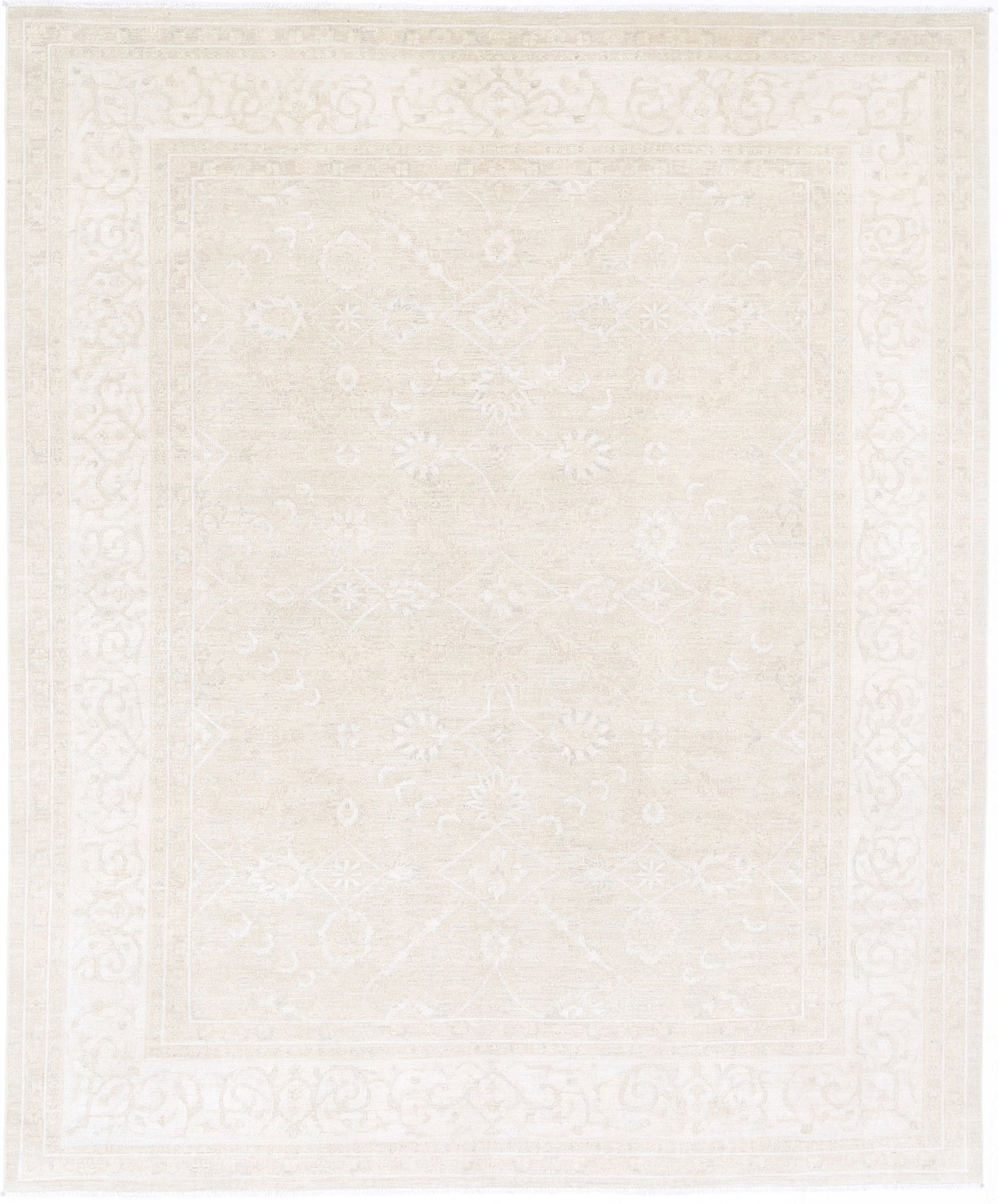 Fine Hand Knotted Farahan Wool Rug - 9'8" x 7'11" (1 of 8)