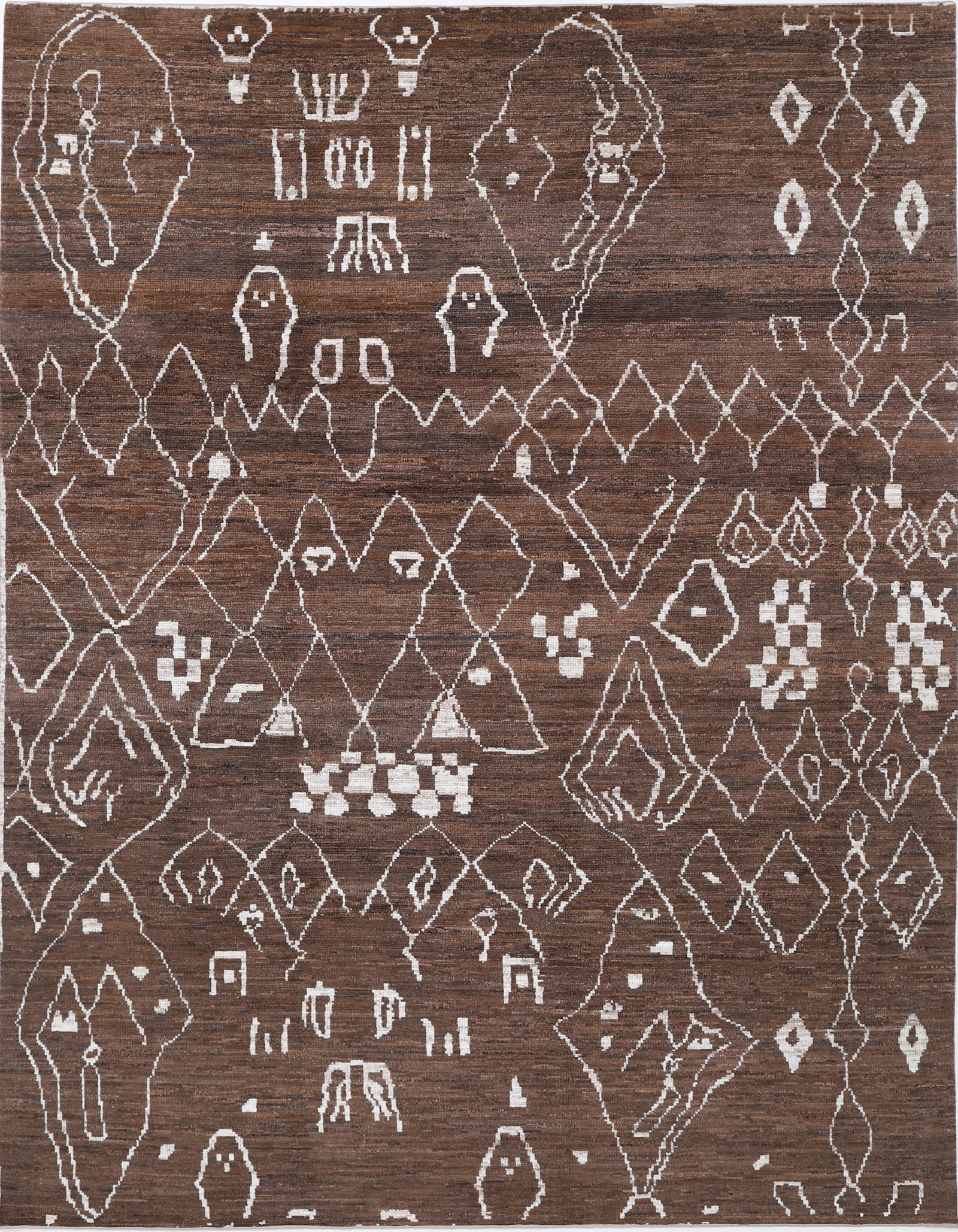 Fine Hand Knotted Morocan Wool Rug - 11'11" x 8'11" (1 of 7)