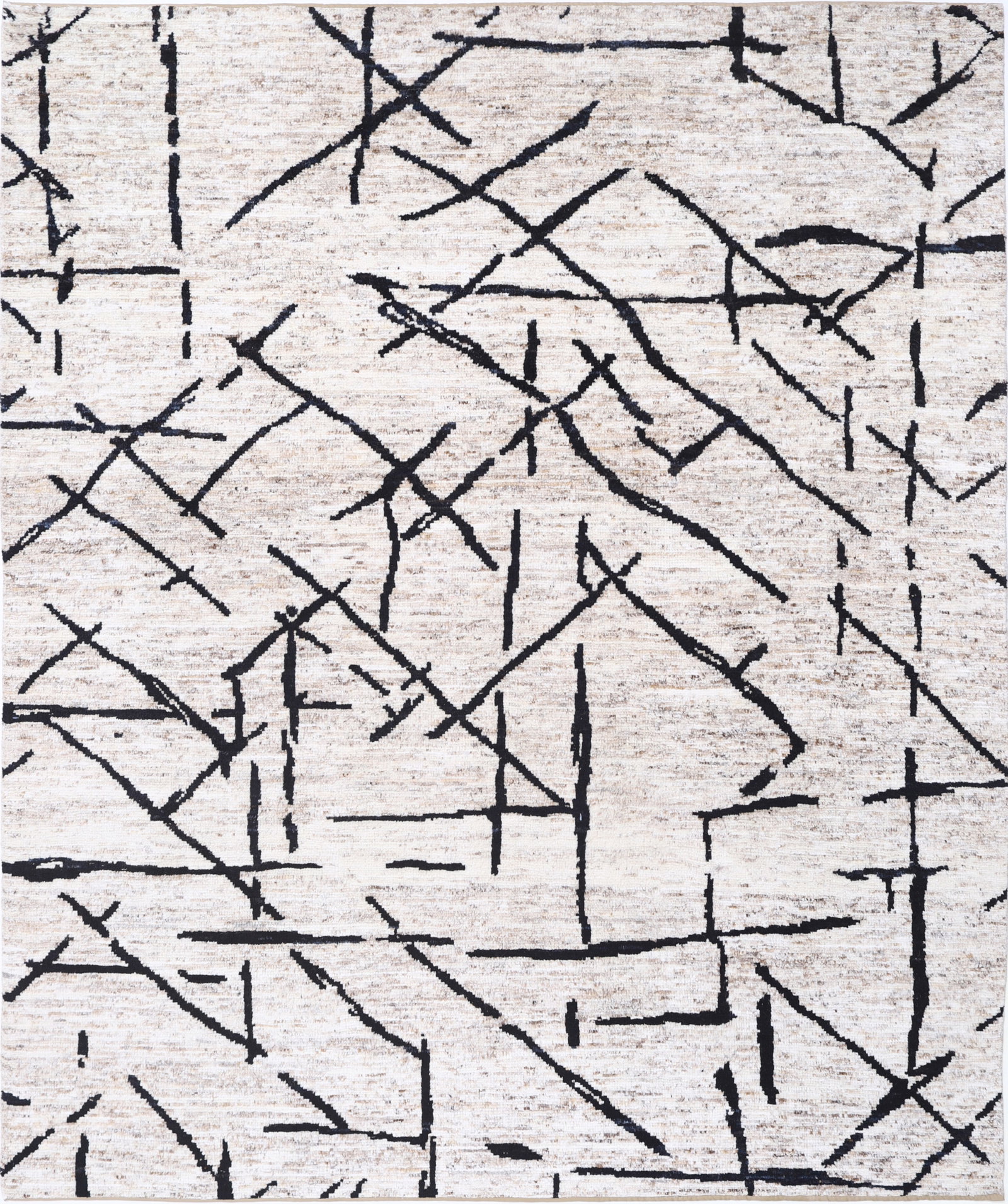 Fine Hand Knotted Morocan Wool Rug - 9'9" x 8'3": Crafted with meticulous care in Afghanistan, this hand-knotted wool rug from the Morocan collection measures 9?9? by 8?3? in a classic rectangular shape. It features captivating tribal designs charact